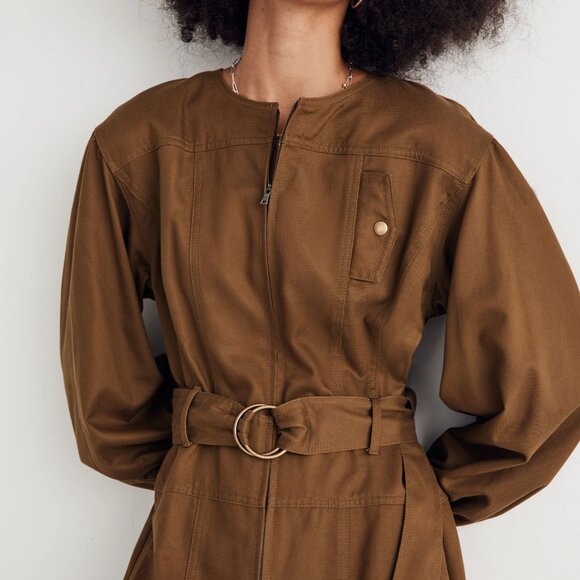 Madewell Tapered-Leg Jumpsuit in Golden Spinach - Picture 4 of 12